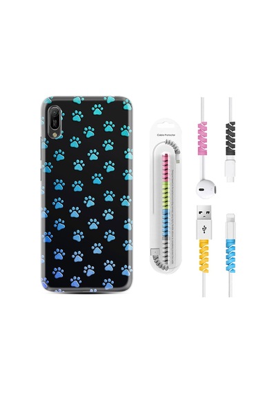 Huawei Y6 2019 Kılıf Kablo Koruyuculu Patiler 1858