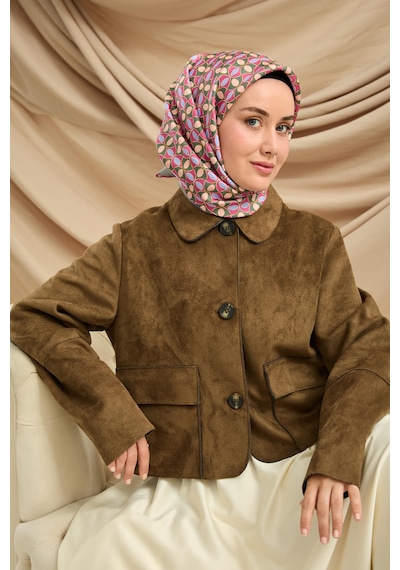 Silk Home Twill İpek Eşarp 11481-11 Su Yeşili, Pembe, Yeşil, Mavi