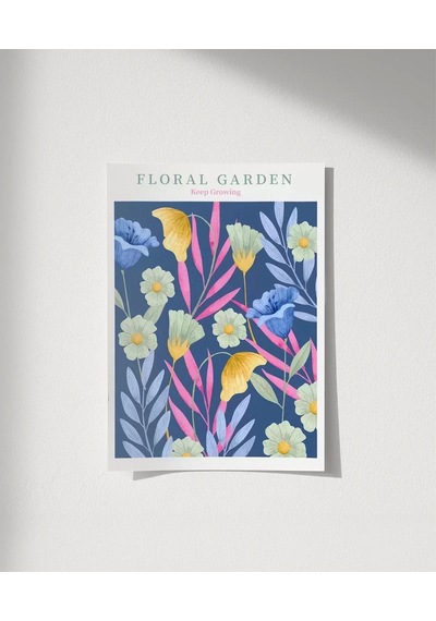Çerçevesiz Poster Floral Rüyalar