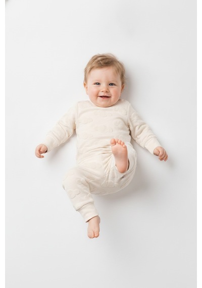 Tiffany Baby & Kids Puffy Cloudy Tasarımlı Pijama Takımı ekru