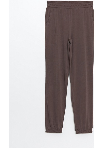 Lcwaıkıkı Classic Kahverengi Beli Lastikli Kadın Jogger Eşofman Altı