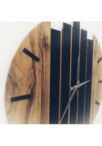 Bohem Modern Ahşap Duvar Saati 50cm 50 X 50 Kahverengi Ahşap
