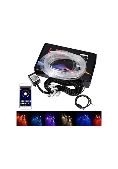 Araç İçi Atmosfer Ambiyans Led Neon İp Led Rgb App Kontrollü 5 Parça