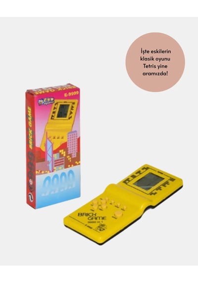 Mini Tetris El Aterisi Taşınabilir Retro Oyun Konsolu, Pil İle Çalışan Klasik Model Çok Renkli