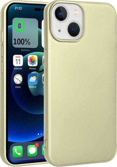 Apple Uyumlu iPhone 14 Kılıf Zore Premier Silikon Kapak Gold