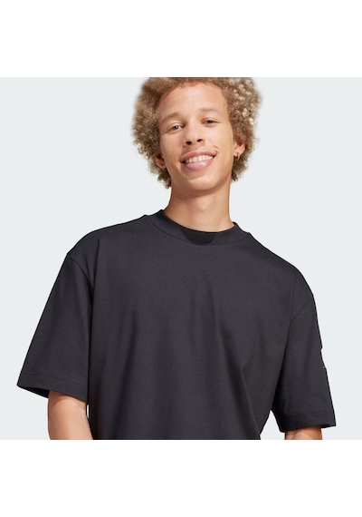 Black/whıte Adidas Erkek Günlük T-shirt M Sj T Jf3615 Siyah