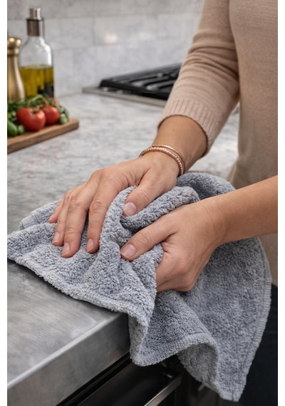 Mikrofiber Yumuşak Dokulu Temizlik Bezi 30 40 Mutfak Temizlik Havlusu Leke, Koku Yapmaz 1 Adet Diğer