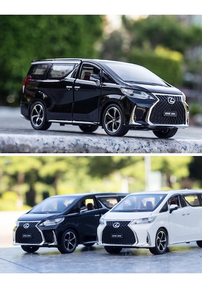 Jzcat Simülasyon 1:24 Lexus Lm300h İş Aracı Model Simülasyon Alaşım Araba Modeli Süsleme - Beyaz