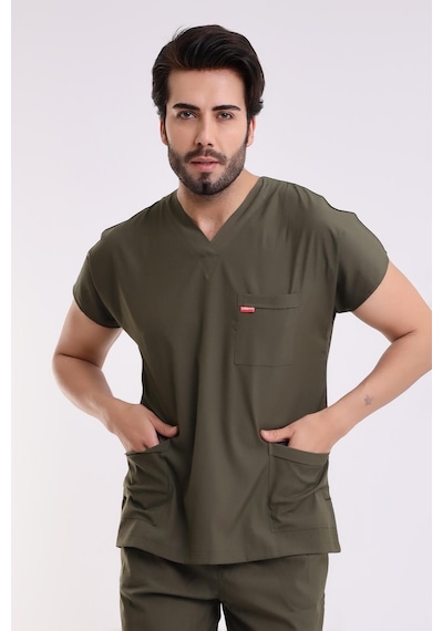 Bflex Soft Yarasa Kol Tek Üst - 6427 Haki Yeşili-7405