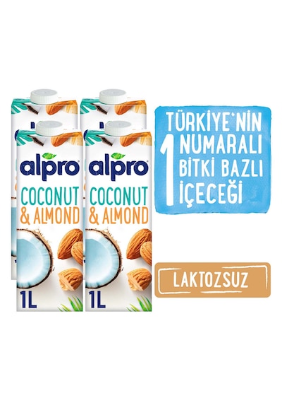 Alpro Hindistan Cevizi & Badem Sütü 4 x 1 L