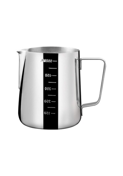 Paslanmaz Çelik Sütlük - Barista Süt Isıtıcı & Köpürtücü Latte Art Pitcher Küçük & Büyük Boy Seçenekli, Ocak Üstü Çelik Süt Potu 550 Ml