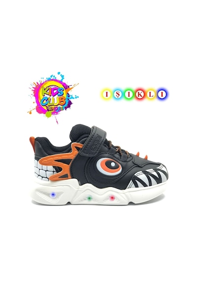 Cool Stego Işıklı Ortopedik Çocuk Spor Ayakkabı Siyah