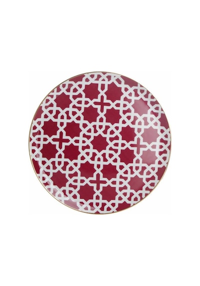 Porlan Morocco Desen5 Fuşya Düz Tabak 28Cm
