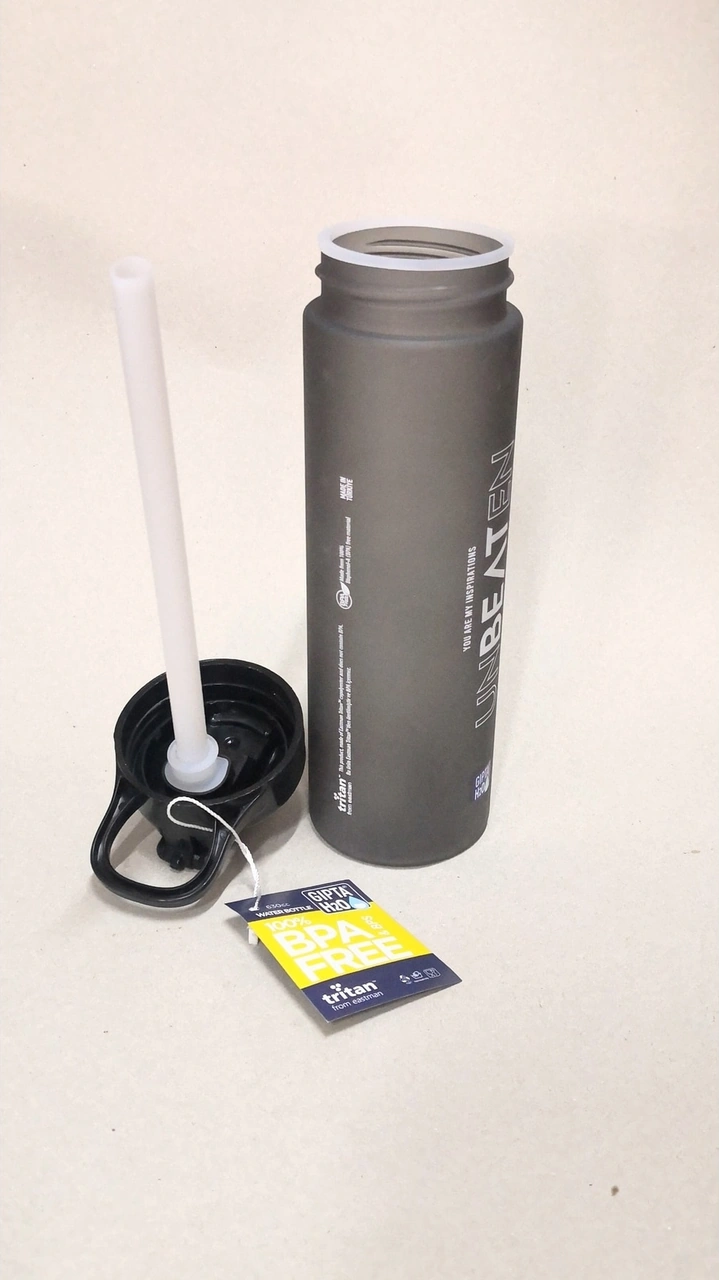 Şeffaf Matara 630ml Şeffaf Gri