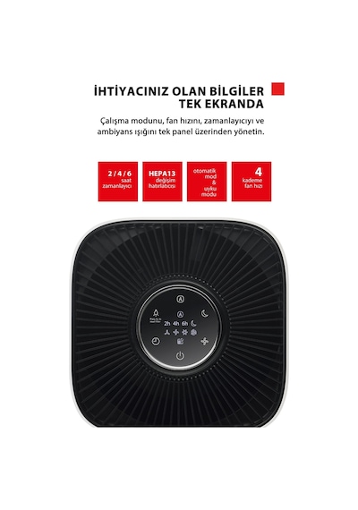 Toshiba Alerjen Karşıtı Beyaz Hava Temizleme Cihazı Purifier Tap-ye25fcıs W