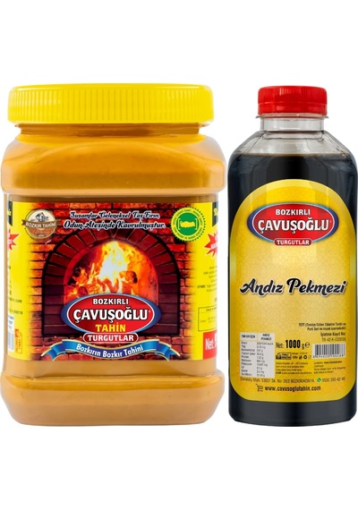 Bozkırlı Çavuşoğlu Kepeksiz Bozkır Tahini 930 G + Andız Pekmezi 1 KG