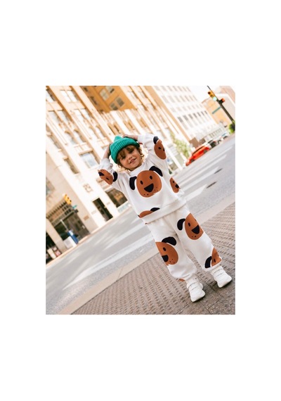 Luccokids Köpekli Cocuk Takım Beyaz Beyaz