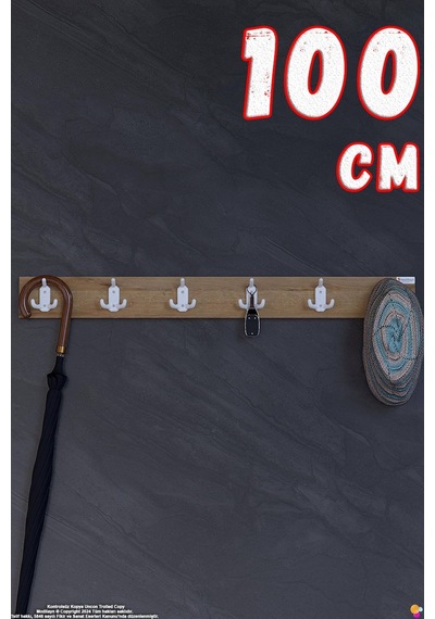 Arı 18 Kancalı Hol Askısı 3'lü Set 86,4x9,6 Cm - Şık Tasarım, Çok Amaçlı Düzenleyici Ve Yer Tasarrufu 100 Cm