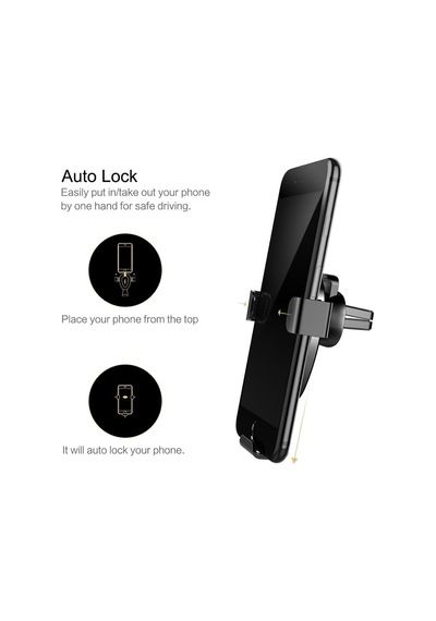 Rock Universal Gravity Air Vent Araç Tutucu Gümüş