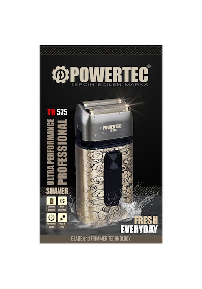 Powertec TR-575 Profesyonel Günlük Sakal Tıraş Makinesi + Yedek Başlık