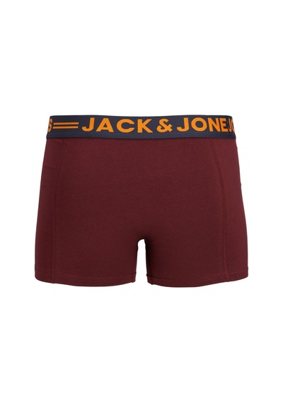 Jack & Jones Erkek 3'lü Çok Renkli Boxer - 12113943 Çok Renkli