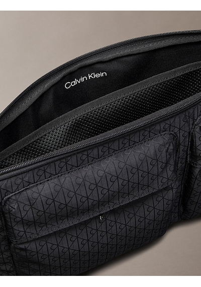 Calvin Klein Utılıty Emblem Laptop Siyah Jakarlı 14inç Laptop Kılıfı