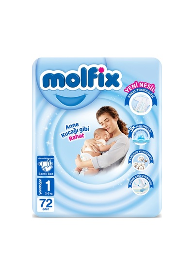 Molfix Avantajlı Paket 1 Beden Yenidoğan 2-5 Kg 72'li - 4 Adet Tarı Diğer