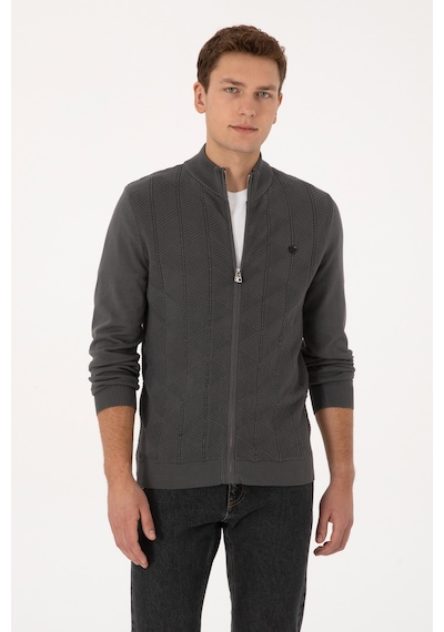 U.s. Polo Assn. Erkek Gri Hırka Triko 50315024-vr024 Grı