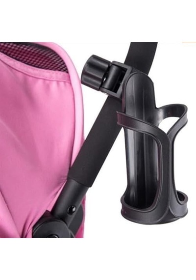 Bebek Arabası Bisiklet Scooter Uyumlu Ayarlanabilir Şişe Biberon Ve Suluk Tutucu Açık Füme - Füme - Kahverengi