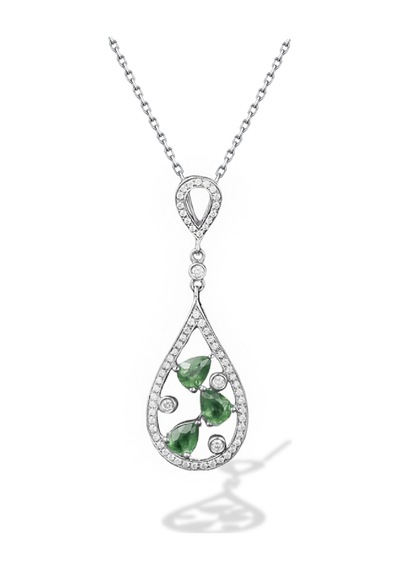 Brezza Lusso Jewelry Zümüt Işıltısı Histryum Kadın Gümüş Kolye 45 CM 45 CM