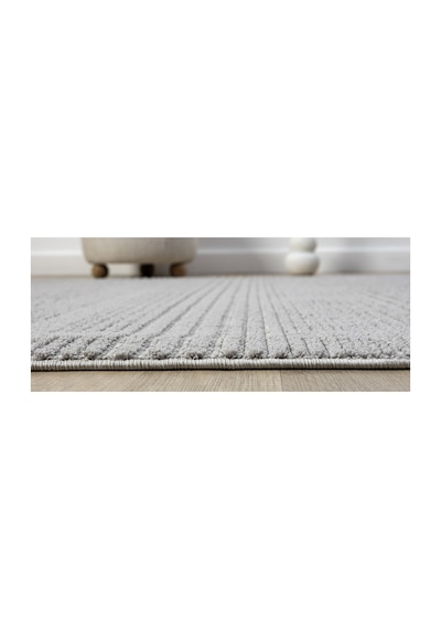 Mariesse Home Step Serisi Naturel Bukleli Yumuşak Dokulu Iskandinav Dokuma Halı Gri