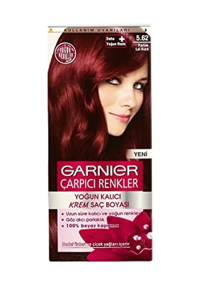 Garnier Çarpıcı Renkler Saç Boyası 5.62 Parlak Lal Kızılı