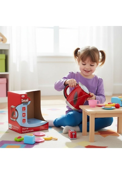 Oyuncak Işıklı Ve Sesli Kettle Gerçekçi Evcilik Deneyimi