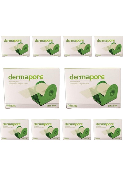 Dermapore - Kağıt Flaster Şeffaf 5 Cm X 5 Mt - 10 Adet