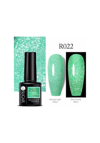 Ur Sugar Reflective Fluorescent Gel 7,5 Ml Karanlıkta Parlayan Sımlı Kalıcı Oje R022