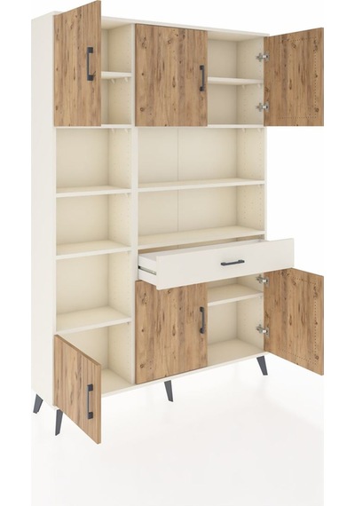 Arges Dolap 10 Raflı Tek Çekmeceli 6 Kapaklı 132x30x195 Aytaş... Aytaşı Arges Dolap 10 Raflı Tek Çekmeceli 6 Kapaklı 132x30x195 Aytaş... Aytaşı