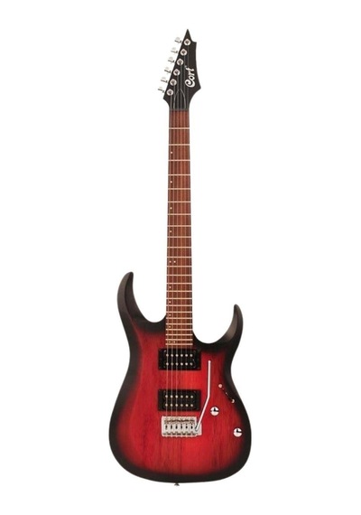 Cort X100 Opbb Elektro Gitar Open Pore Black Cherry Burst - Hh