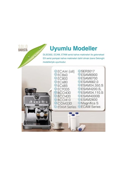 Delonghi Kahve Makinası Kireç Önleyici Su Arıtma Filtresi 8 Adet 8 Adet