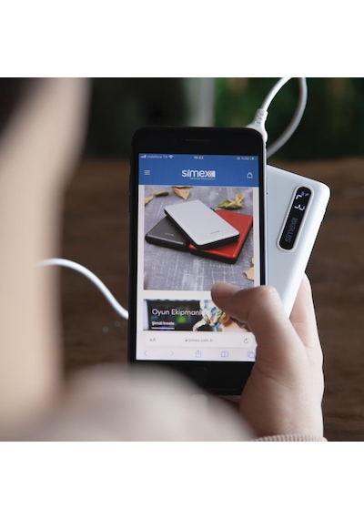 Simex Power Bank S-28 Ware 20000Mah Beyaz