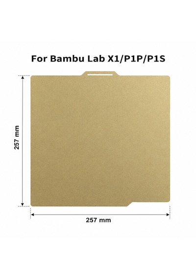 Bambu Lab X1/p1p/p1s Peı Manyetik Tabla 257x257xmm 1 Adet