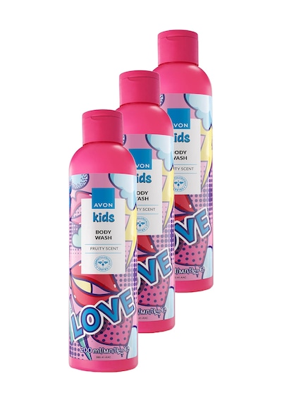 Kids Love Çocuklar İçin Meyve Kokulu Vücut Şampuanı 3 x 200 ML