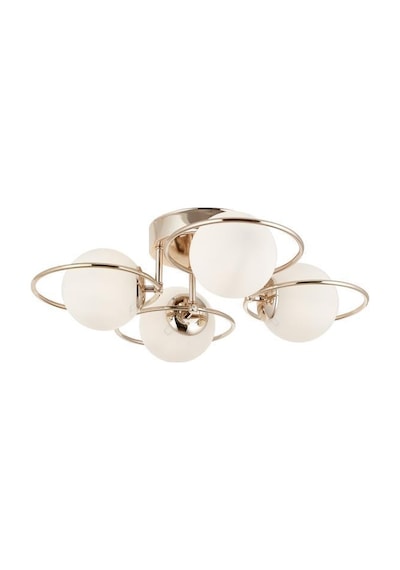 Eray Aydınlatma 4 Lü Opal Camlı Rose Gold Avize