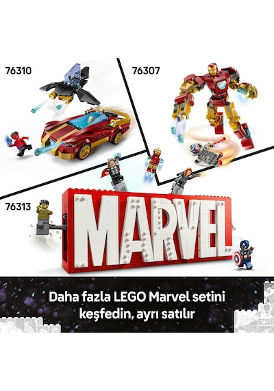 LEGO® Marvel Kaptan Amerika: Kahramanların Savaşı Aksiyon Savaşı 76314 - 8 Minifigür İçeren Yaratıcı Oyuncak Yapım Seti (736 Parça)