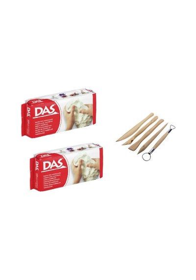 Das Seramik Hamuru Kili 500 Gr. 2'Li + Modelaj Ebeşuar Set