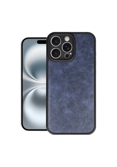 Newface Apple İphone 16 Pro Kılıf Aras Deri Kapak - Lacivert