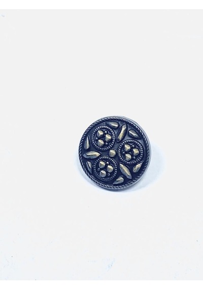 Trençkot Ceket Düğmesi / Metal Düğme / Antik Sarı / 2,5 Cm / 6 Lı