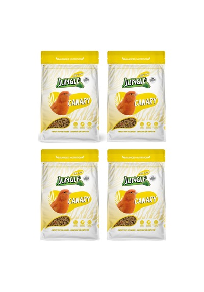 Jungle 4lü Kanarya Yemi Yüksek Vitaminli Zengin İçerik 400 Gr X 4 Adet