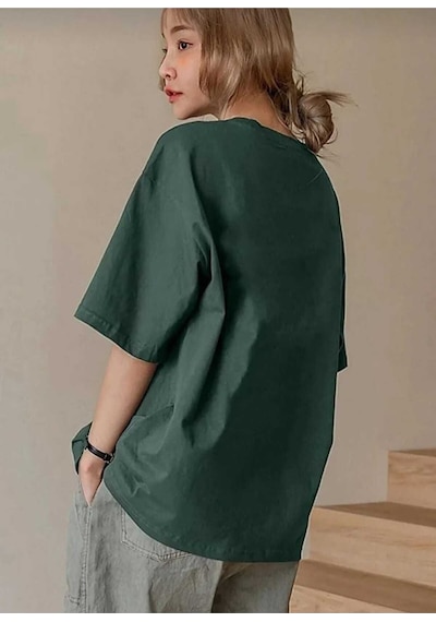Kozia Outdoors Majestıc Baskılı Oversize Basic O Yaka Unisex T-shirt Yeşil