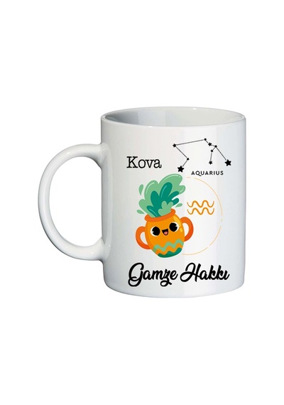 Kova Burcuna Hediye İsimli Kupa Bardak