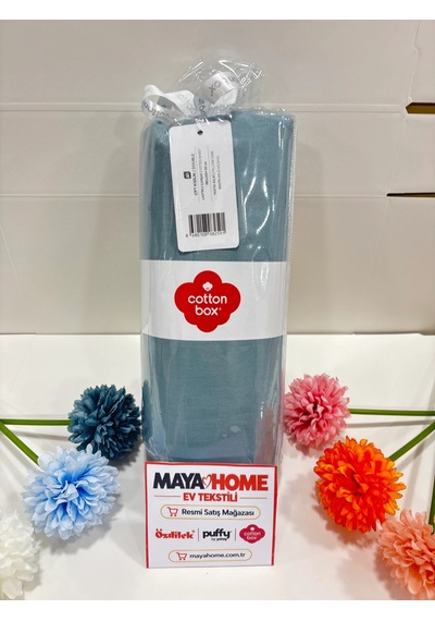 Cotton Box Petrol Battal Çift Kişilik Lastikli Çarşaf Seti 180x200 Çok Renkli